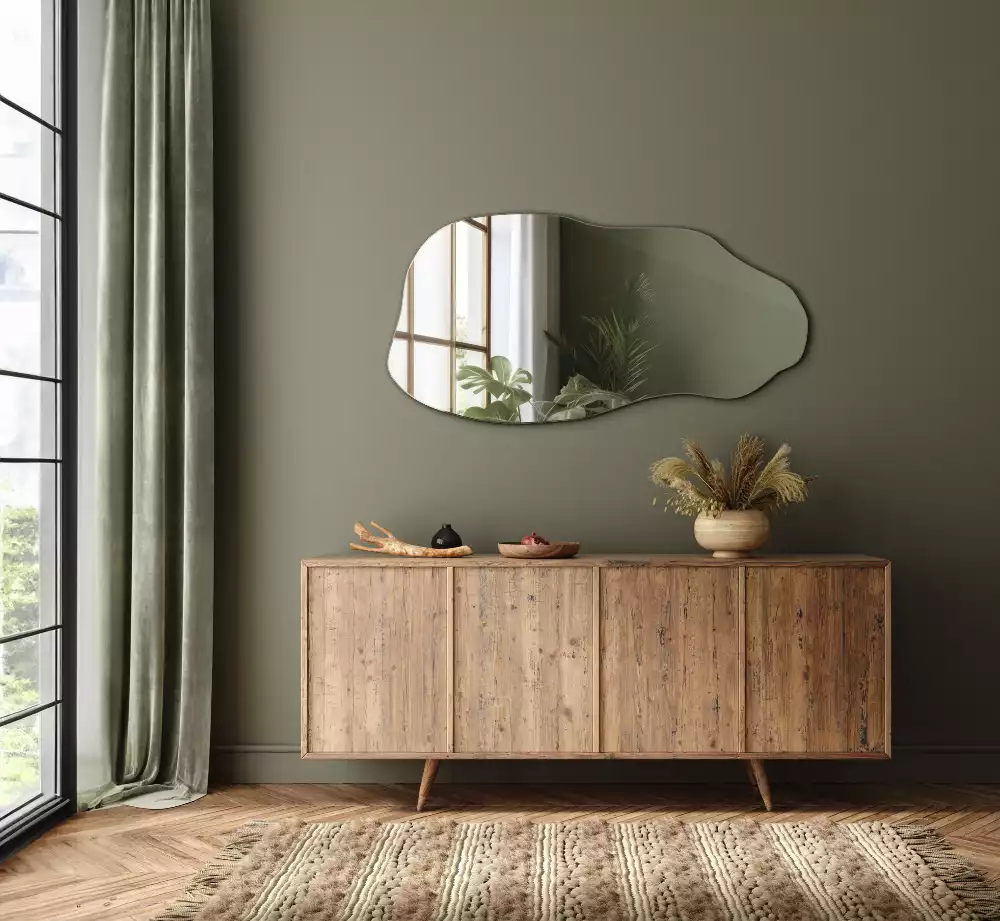 Aszimmetrikus forma tükör lógó folt