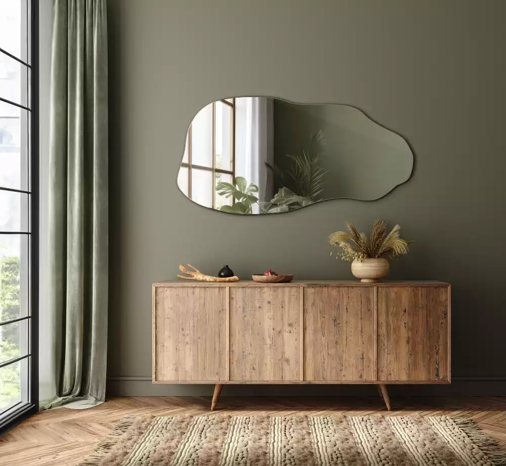 Aszimmetrikus forma tükör lógó folt