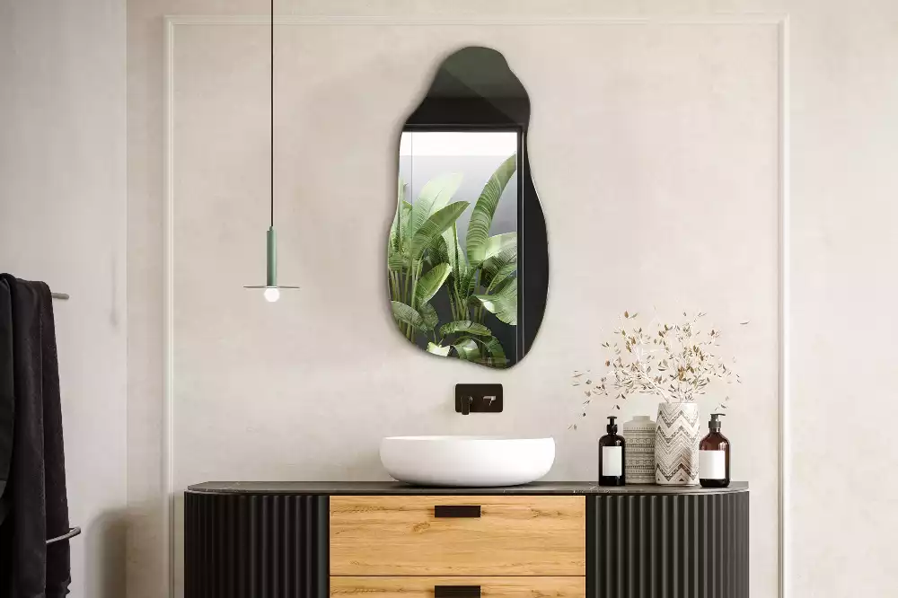 Aszimmetrikus forma tükör lógó folt