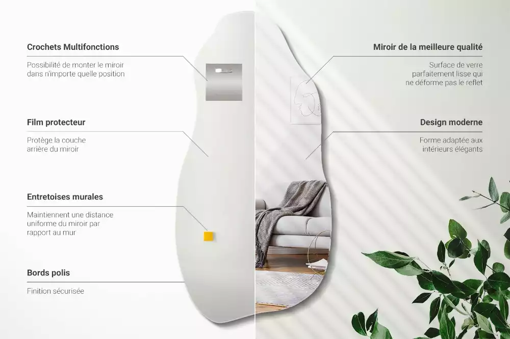 Aszimmetrikus forma tükör lógó folt