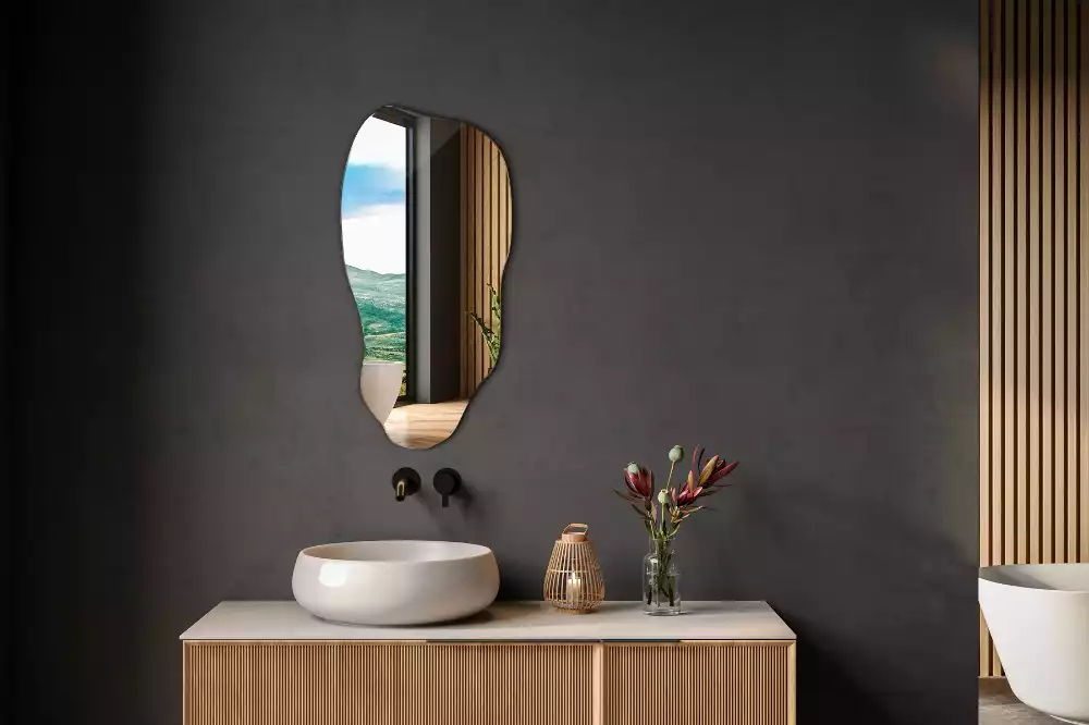 Aszimmetrikus forma tükör lógó folt