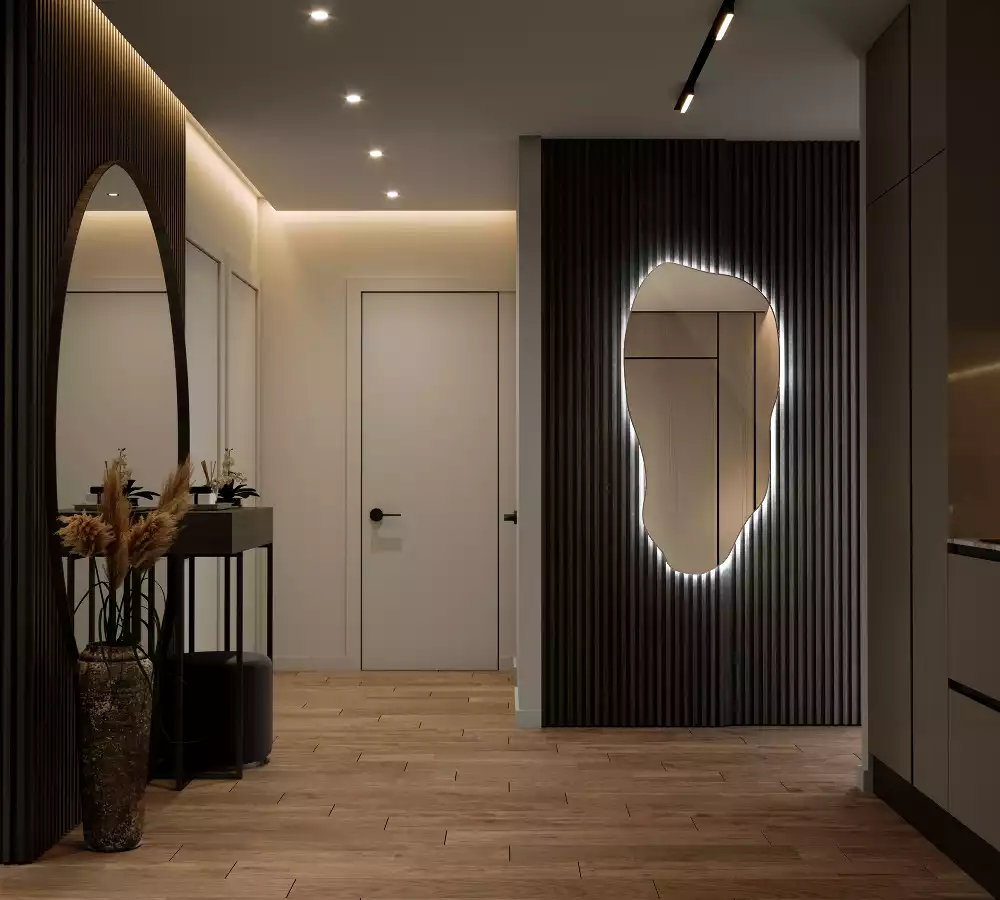 Organikus tükör led világítással elegáns