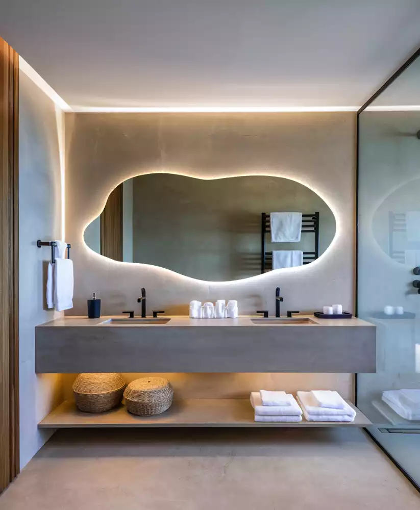 Stílusos tükör led világítással