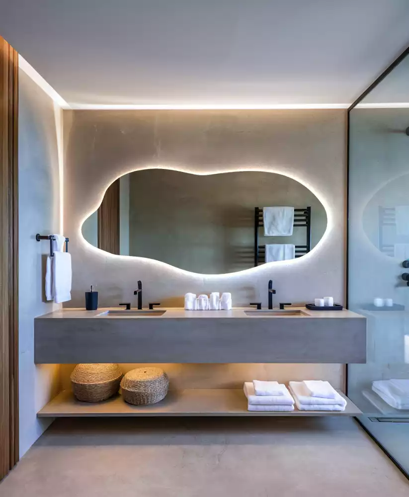 Stílusos tükör led világítással