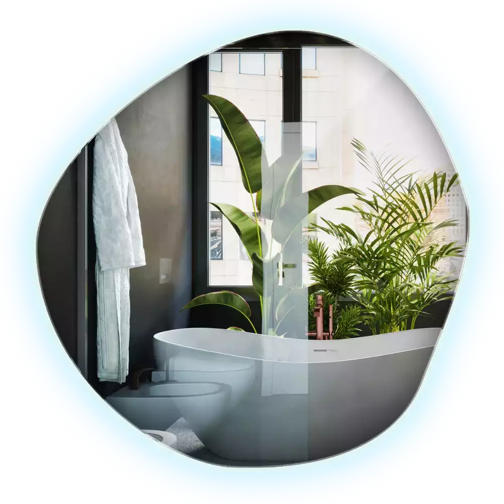 Szabálytalan ledes tükrök felhő alakú