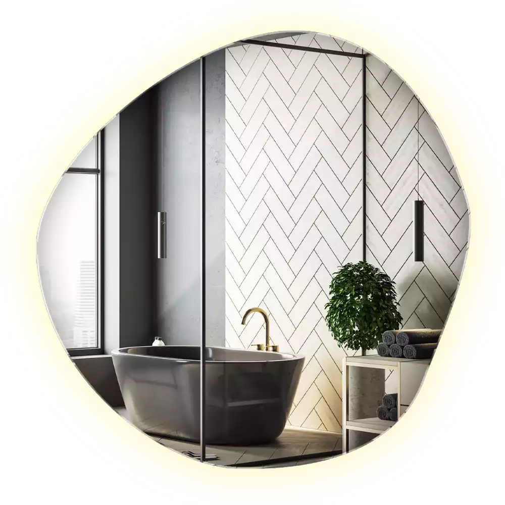 Szabálytalan ledes tükrök felhő alakú