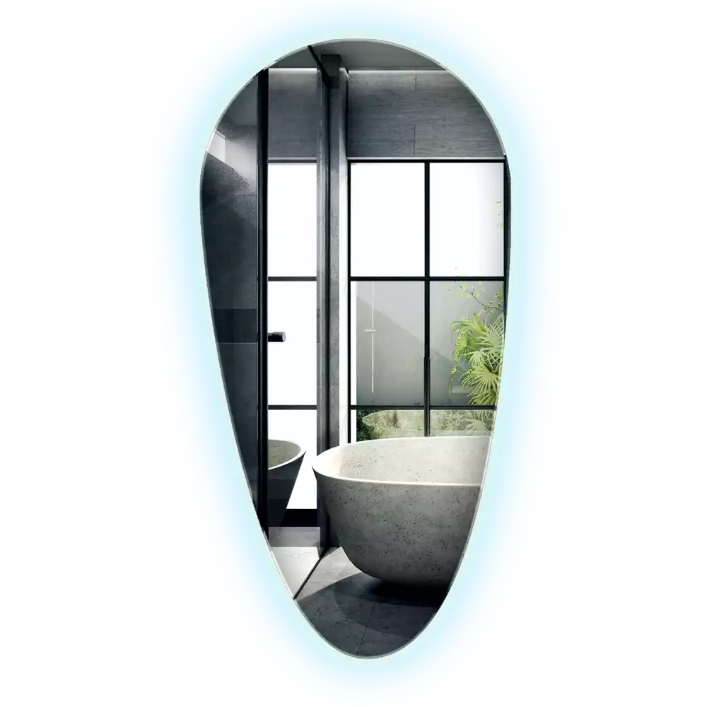 Csepp alakú ledes tükör dekoratív