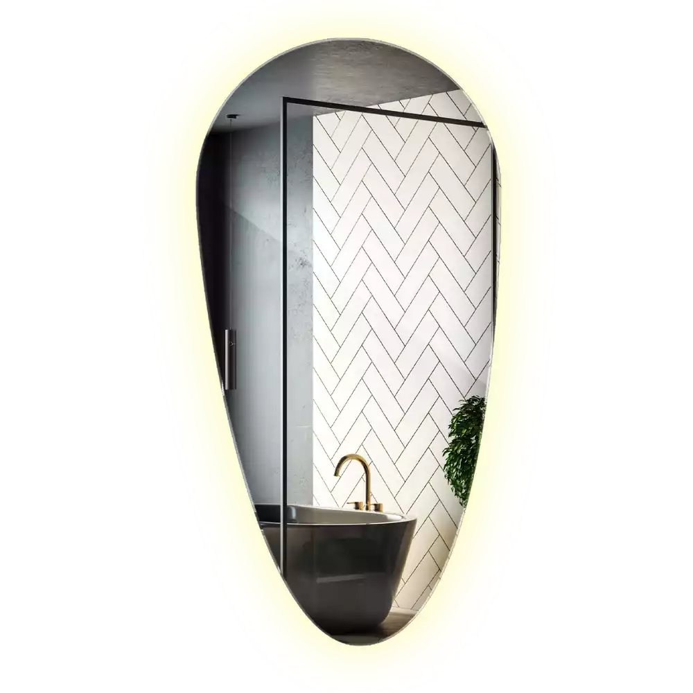 Csepp alakú ledes tükör dekoratív