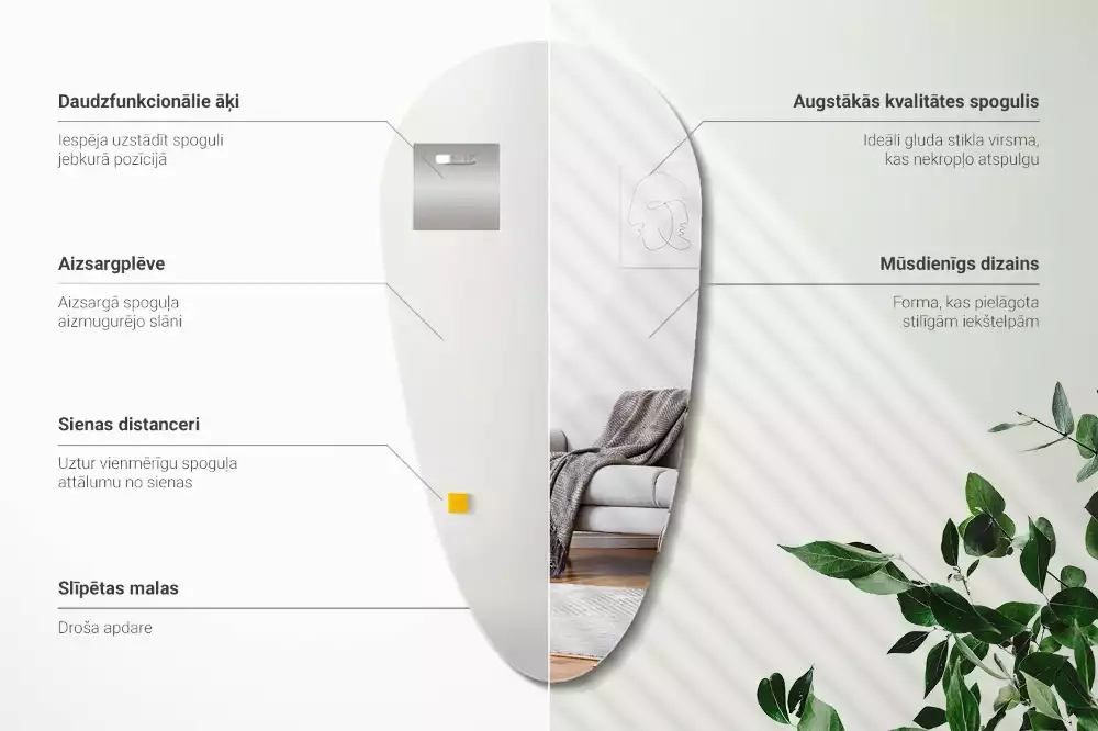 Csepp alakú tükör fal eredeti