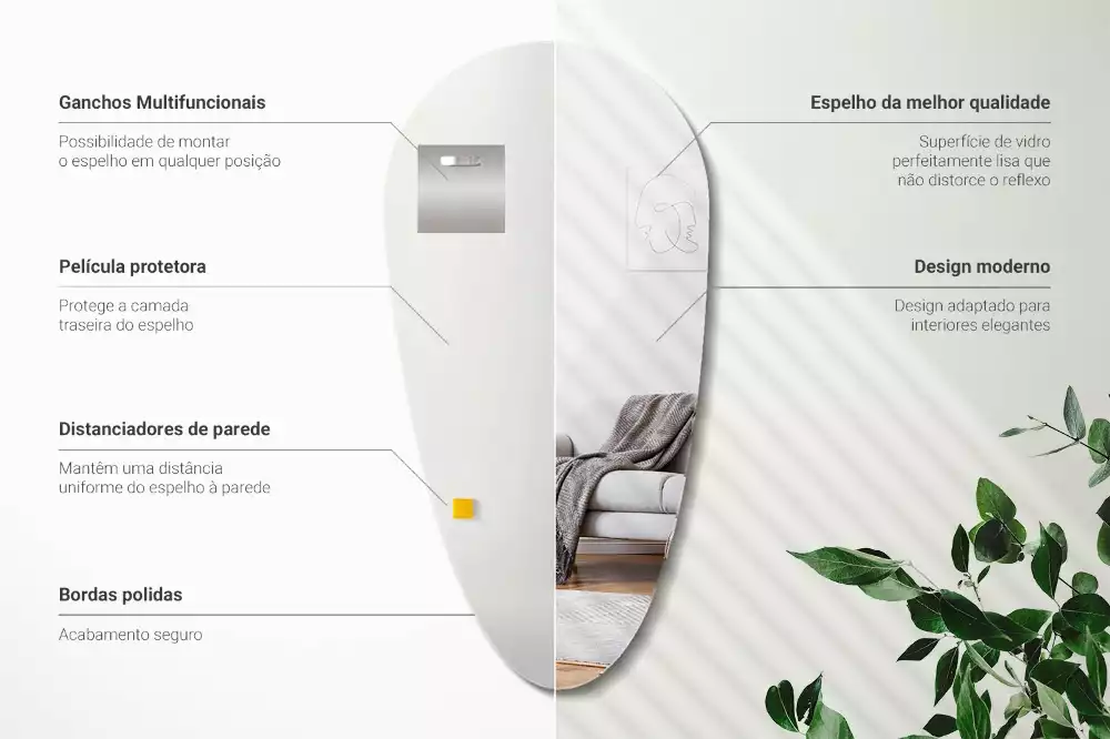 Csepp alakú tükör fal eredeti