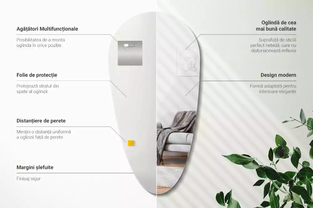 Csepp alakú tükör fal eredeti