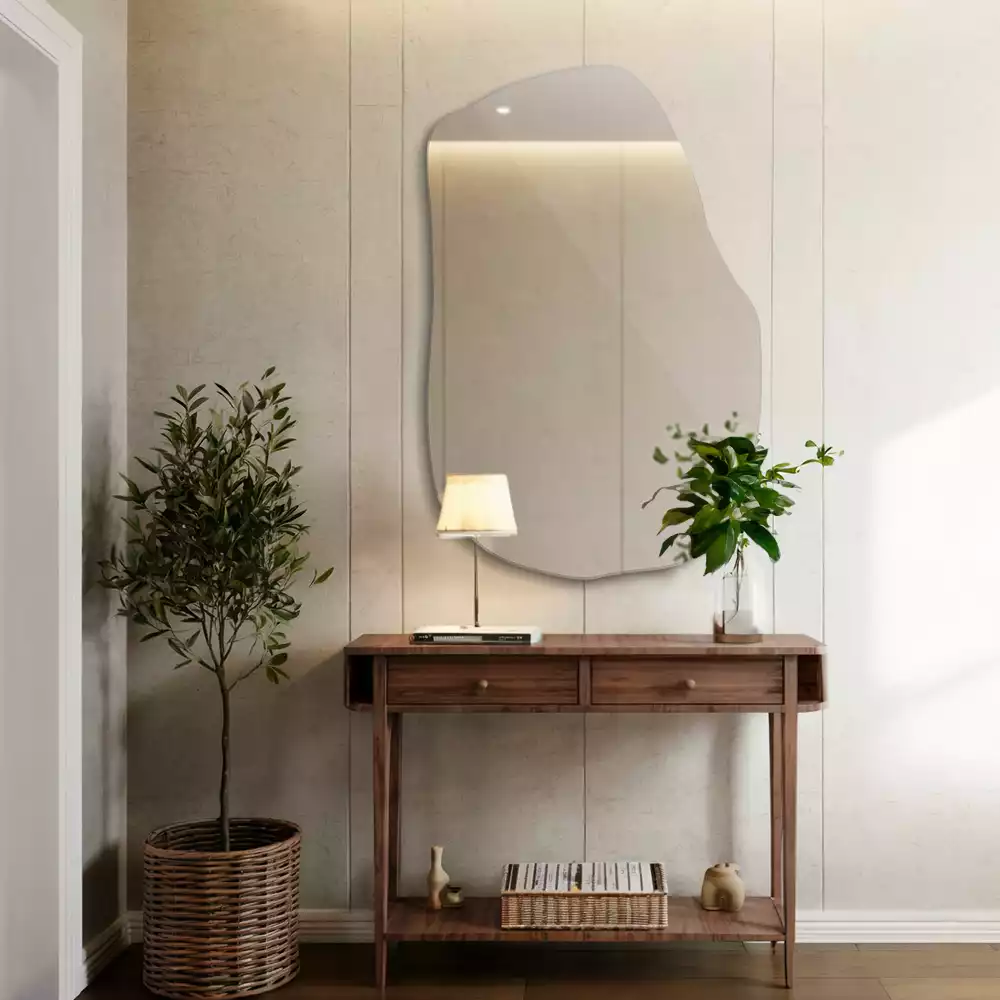 Furcsa forma tükör divatos akcentus