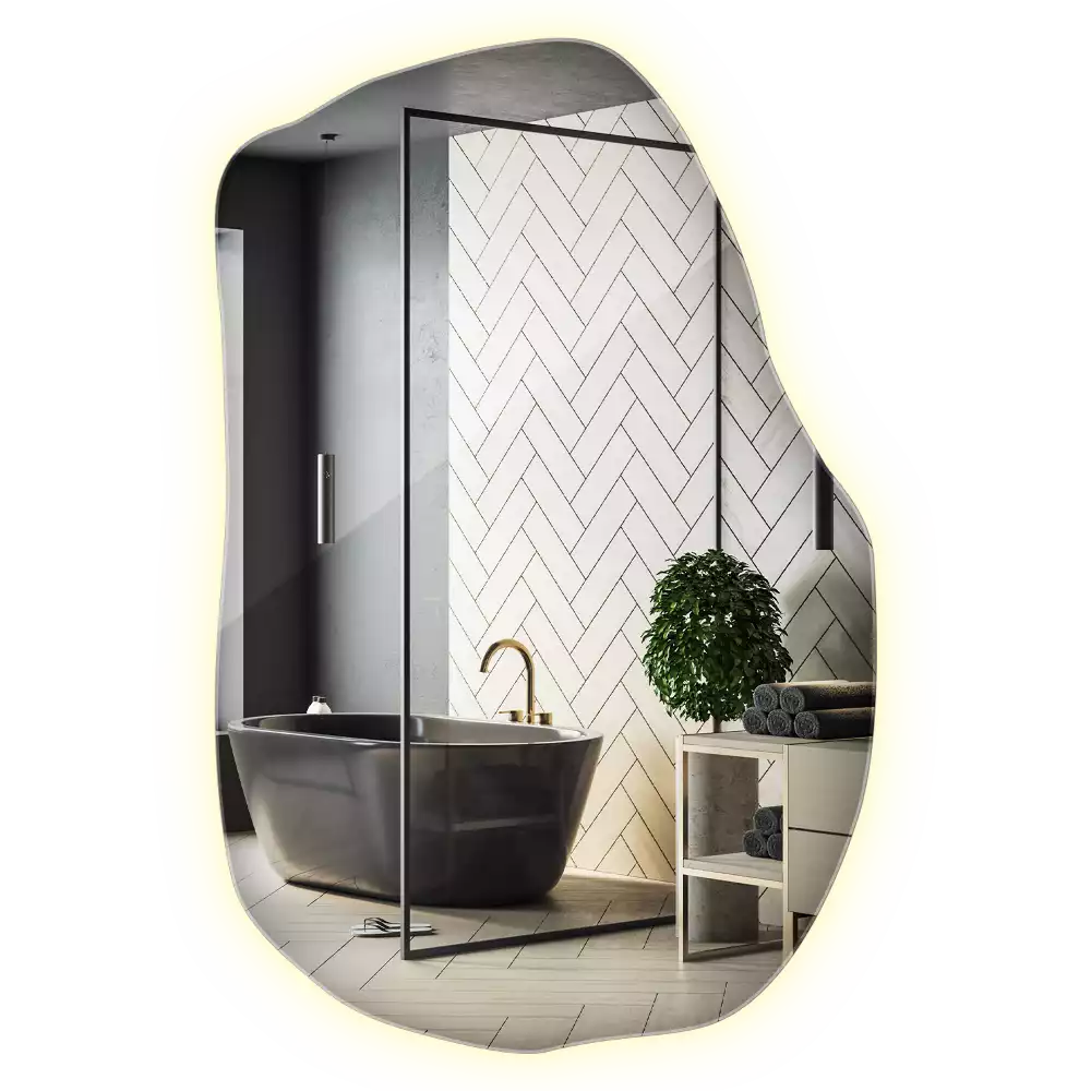 Furcsa forma ledes tükör egyedi