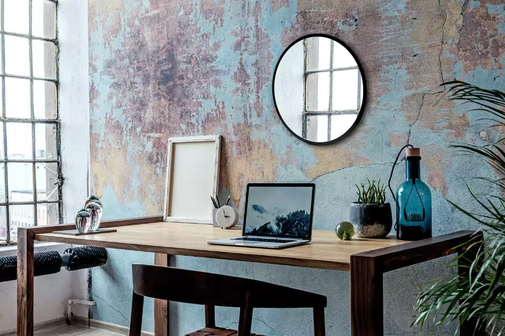 Kör tükör fal fekete keretben