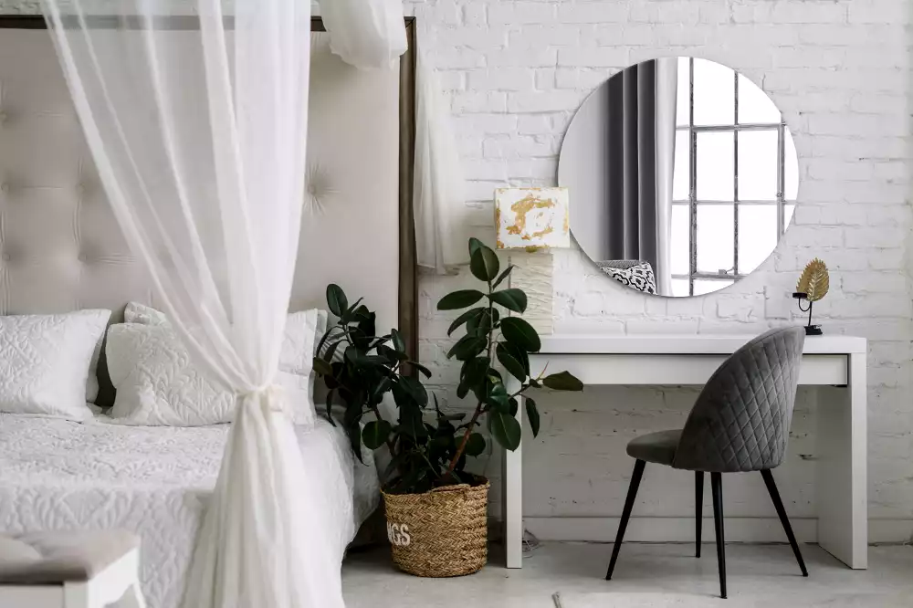 Kerek tükör fal keret nélkül