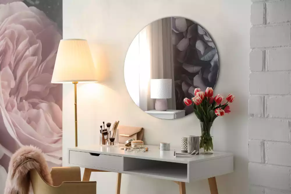 Kerek tükör fal keret nélkül