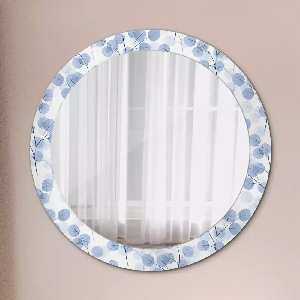 Kerek dísztükör Ágak levelei