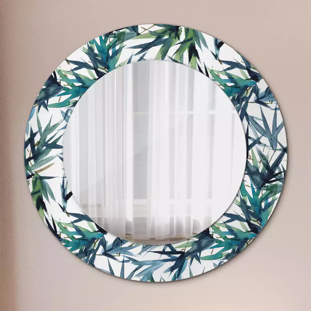 Kerek díszes tükör Kék pálmafák