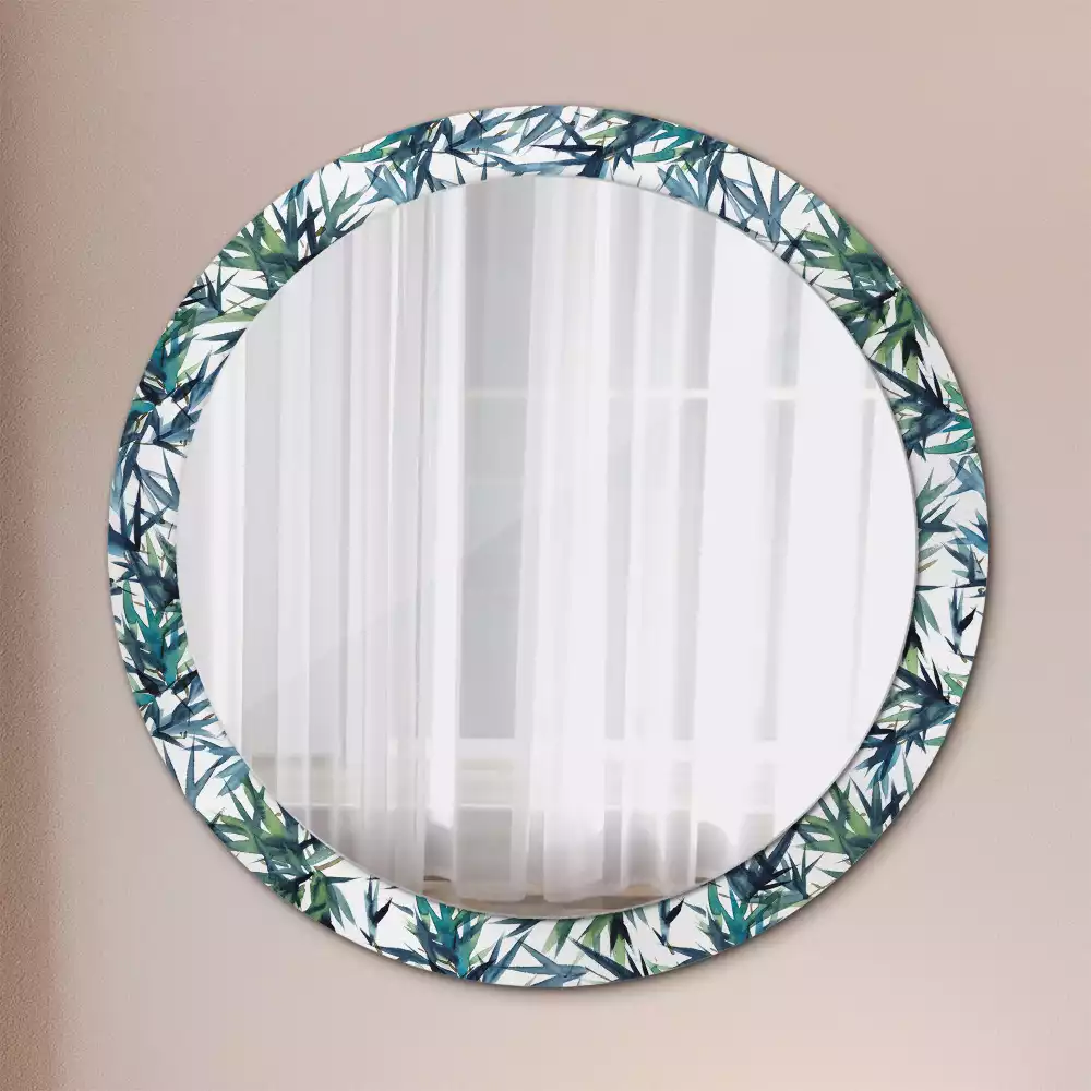 Kerek díszes tükör Kék pálmafák