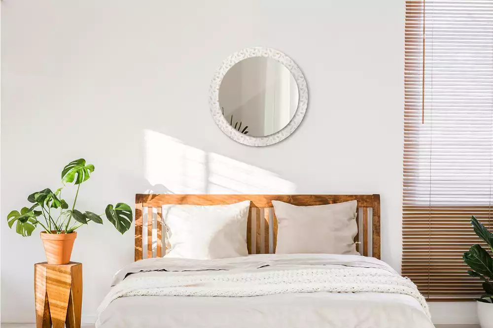 Kerek dísztükör Madártollak