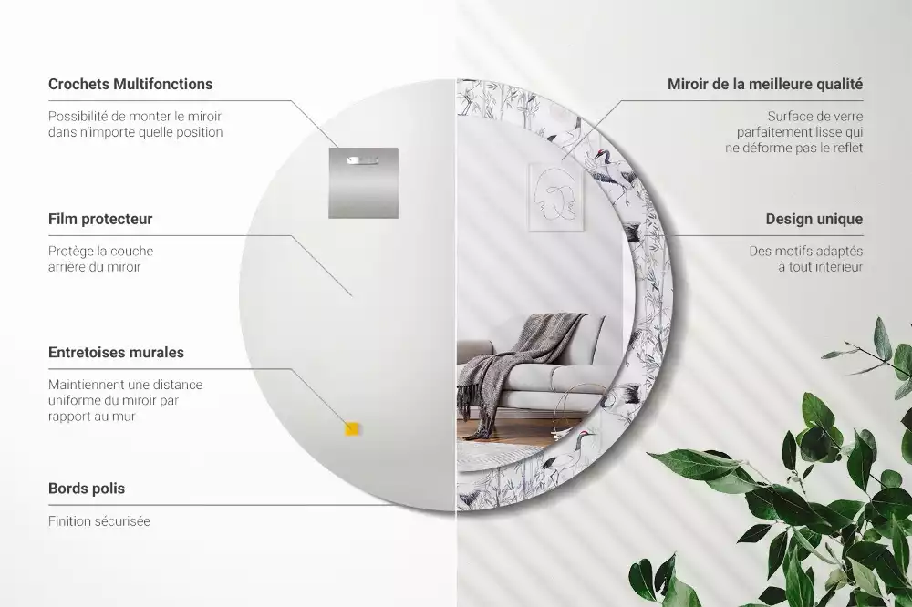 Kerek dísztükör Darumadarak