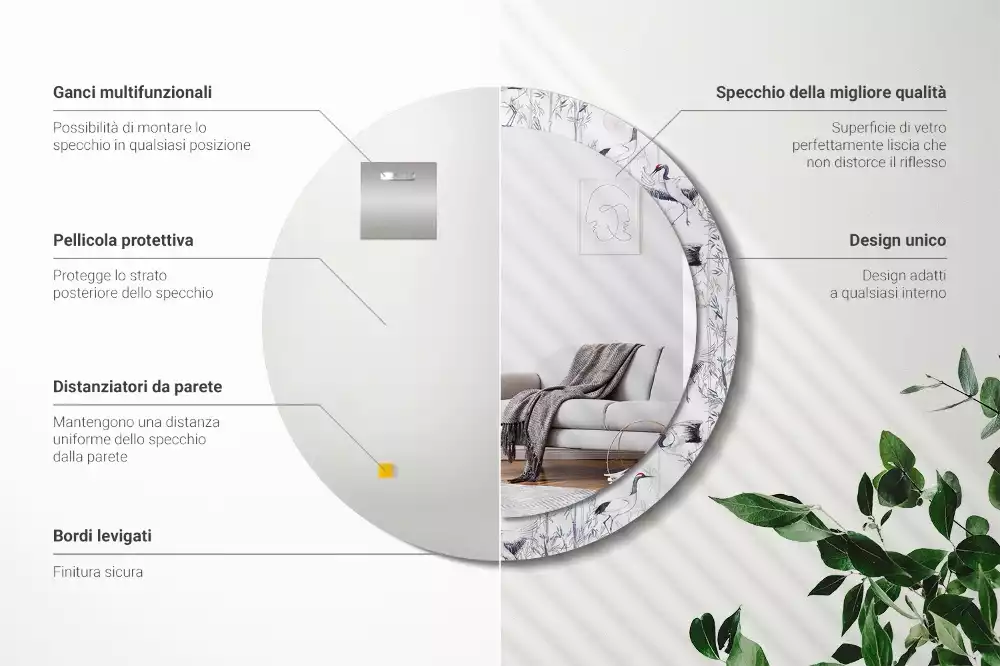 Kerek dísztükör Darumadarak