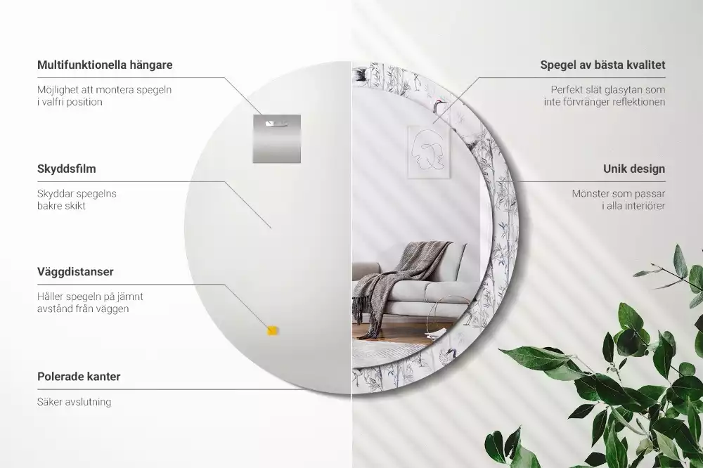 Kerek dísztükör Darumadarak