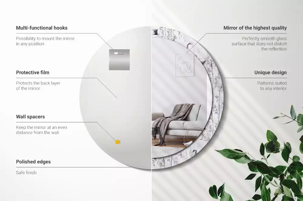 Kerek dísztükör Darumadarak