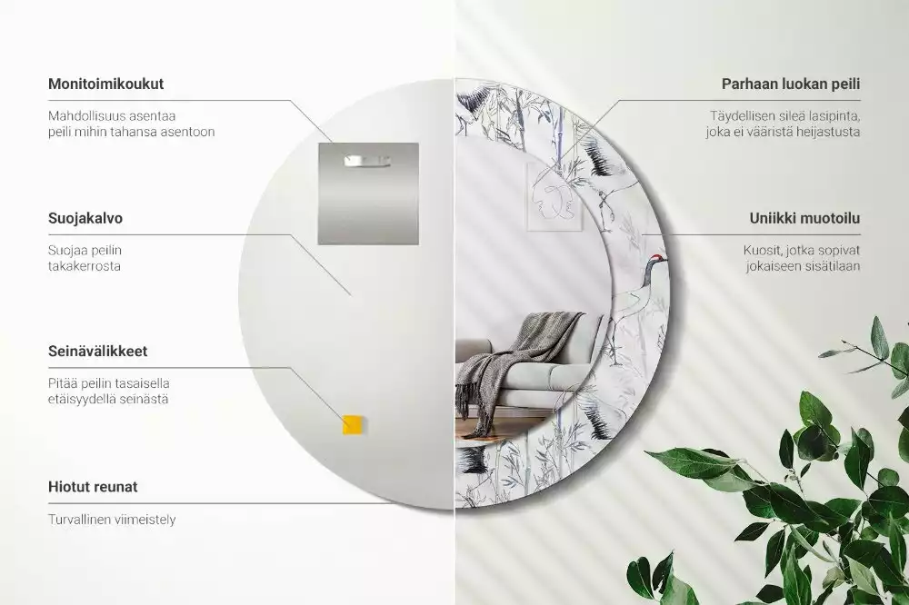 Kerek dísztükör Darumadarak