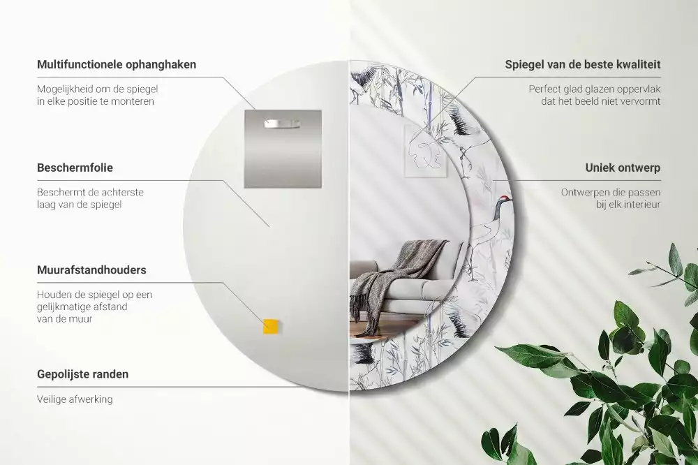 Kerek dísztükör Darumadarak