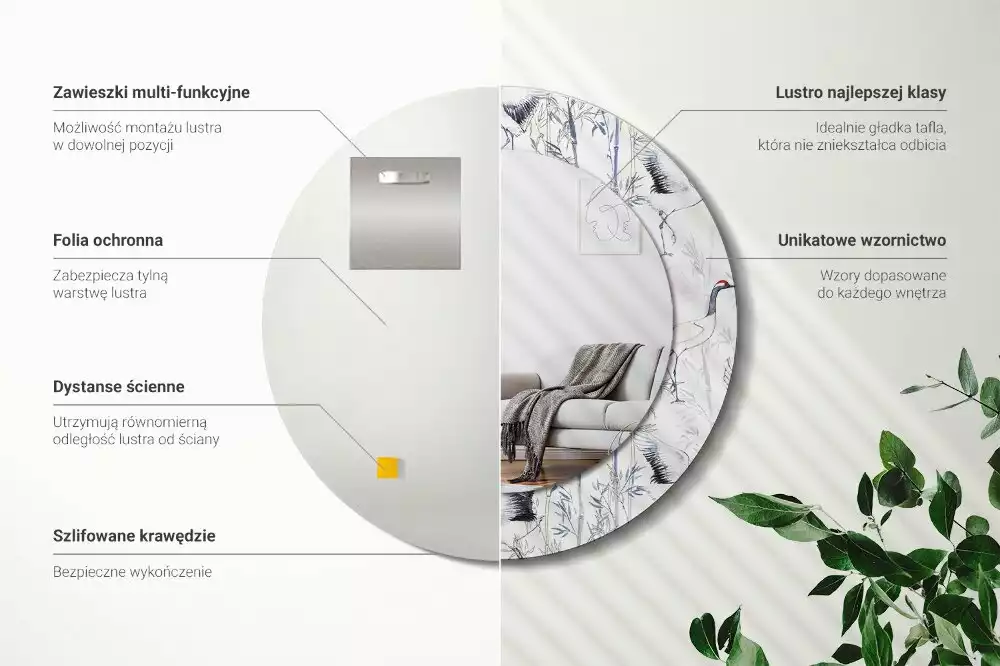 Kerek dísztükör Darumadarak