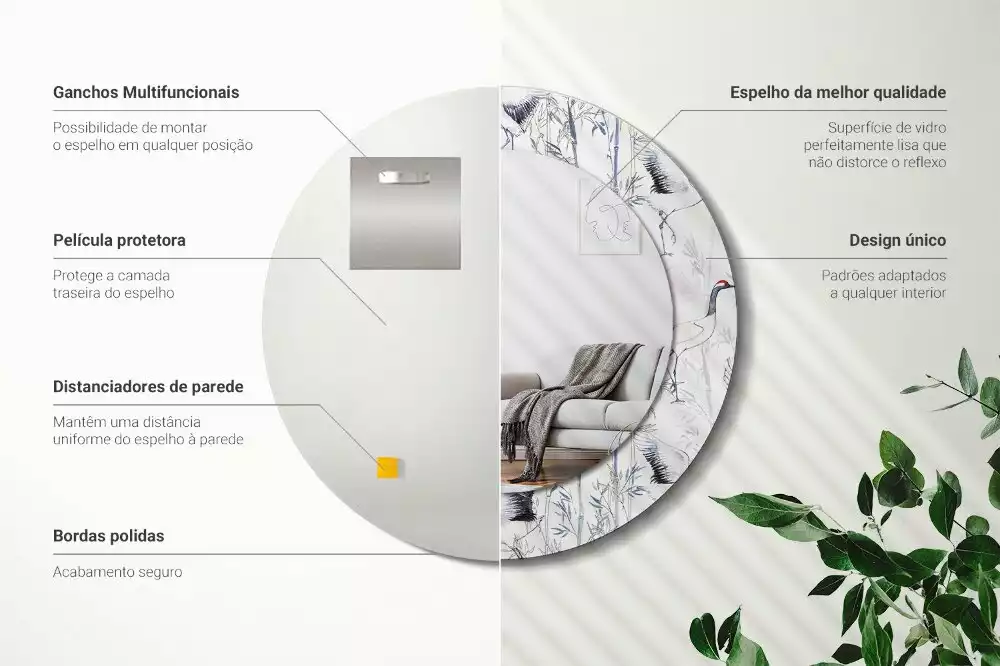 Kerek dísztükör Darumadarak