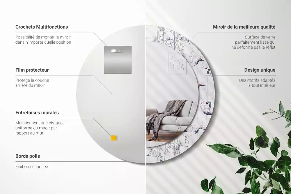 Kerek dísztükör Darumadarak