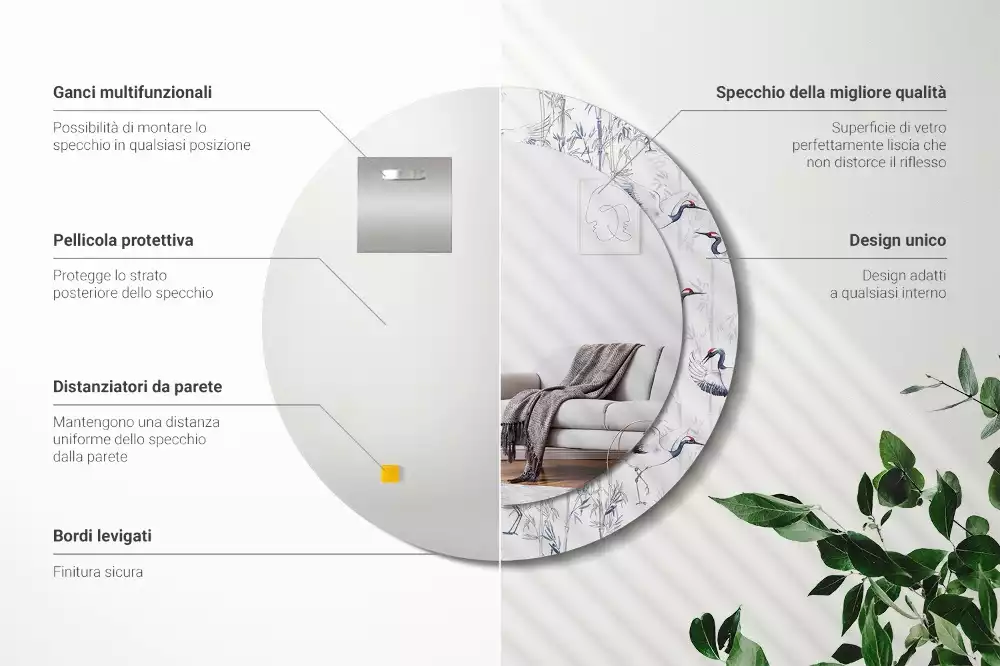 Kerek dísztükör Darumadarak