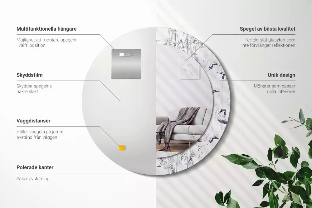 Kerek dísztükör Darumadarak