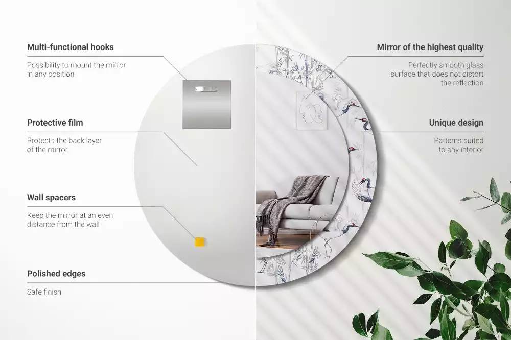 Kerek dísztükör Darumadarak