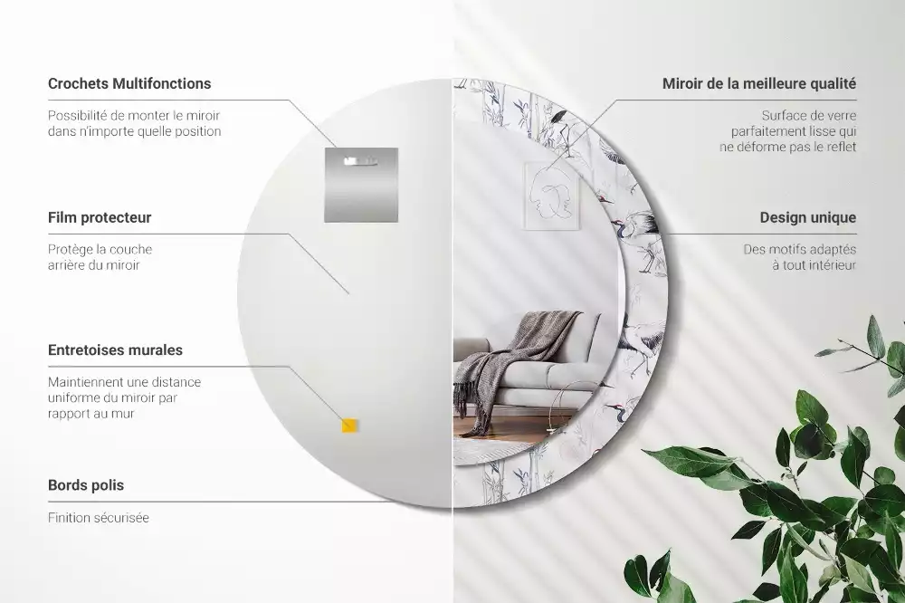 Kerek dísztükör Darumadarak