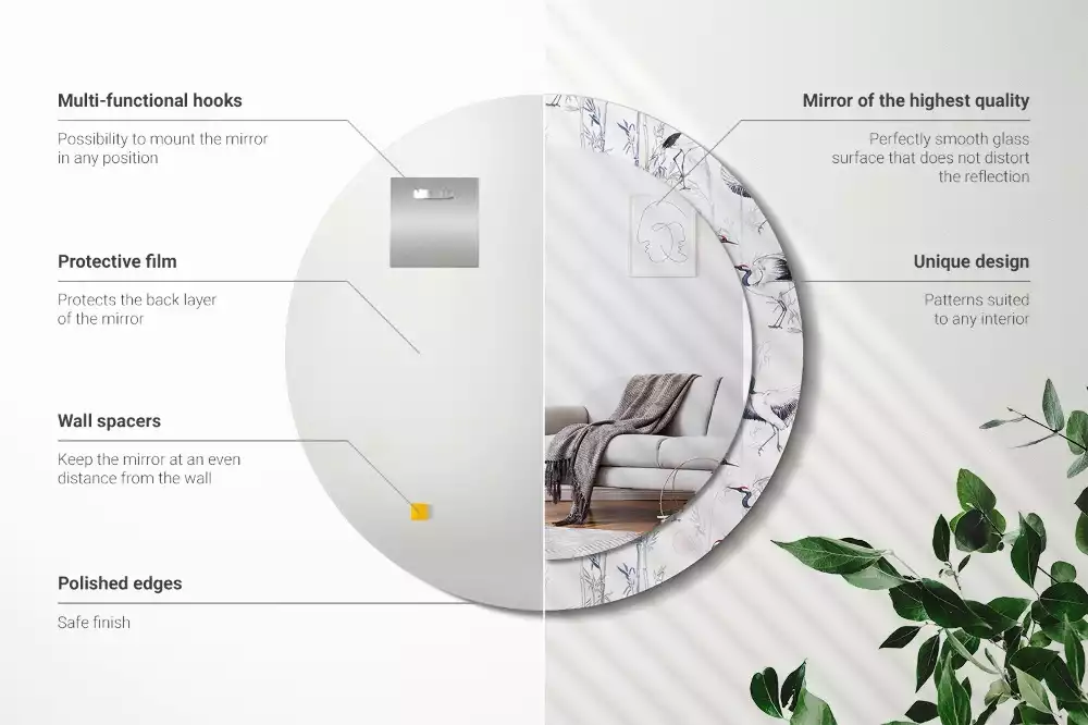 Kerek dísztükör Darumadarak