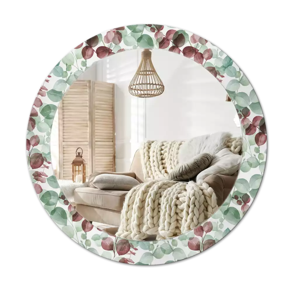 Kerek dísztükör Eukaliptusz