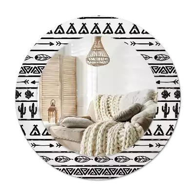 Kerek dísztükör Boho minimalista