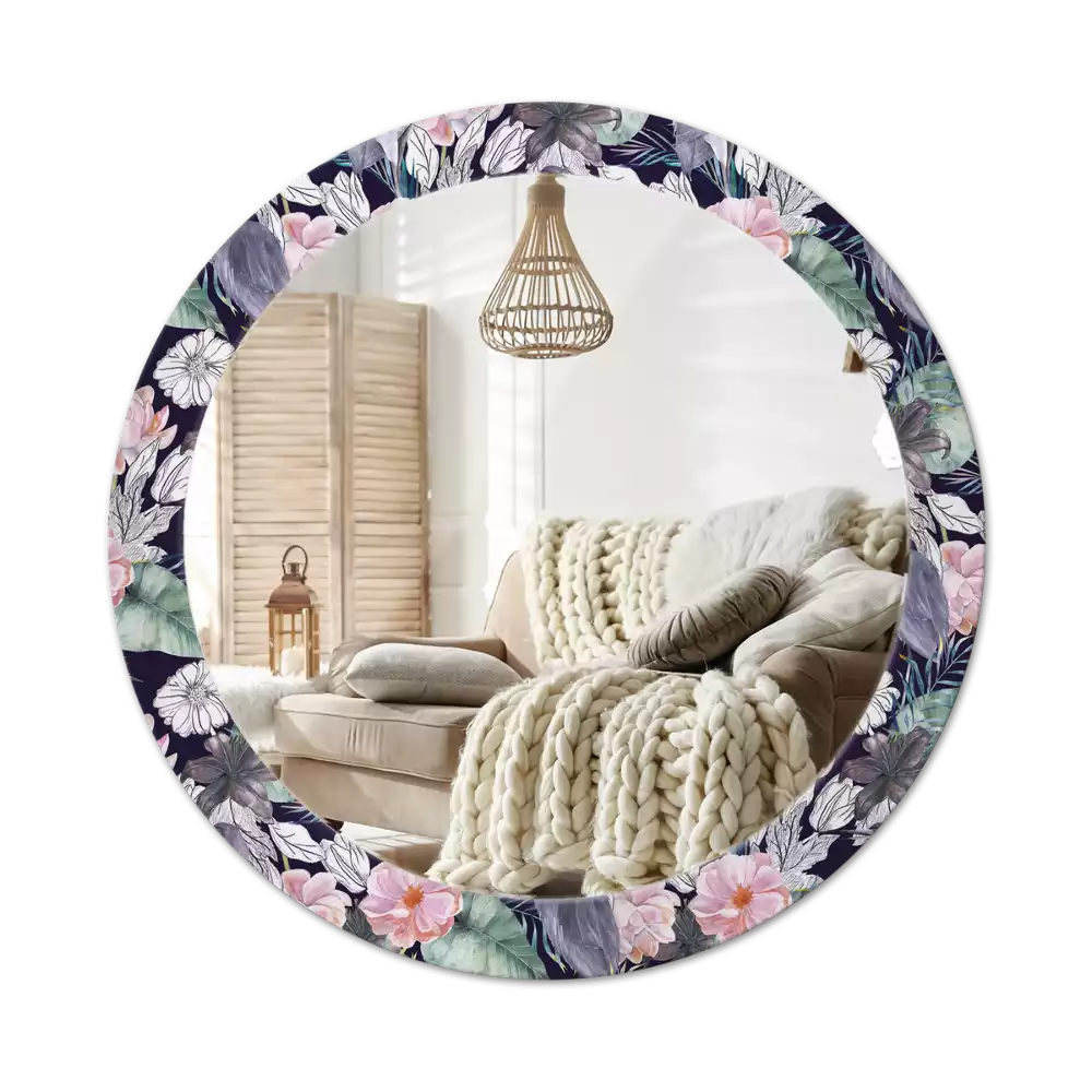 Kerek dísztükör Gémek madarak