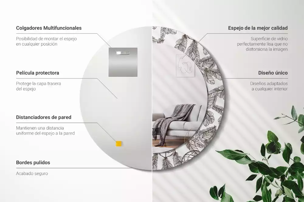 Kerek díszes tükör Álomfogó