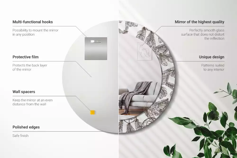 Kerek díszes tükör Álomfogó