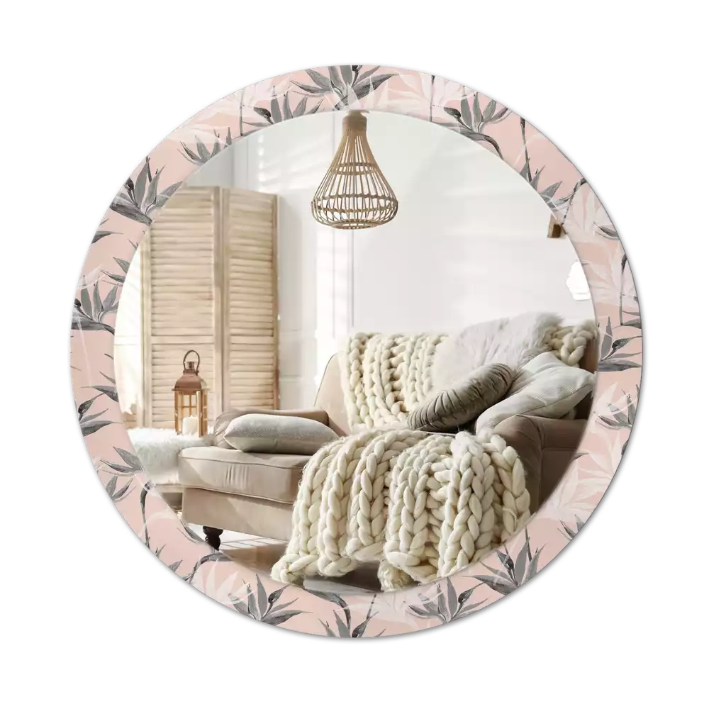 Kerek díszes tükör Strelitzia