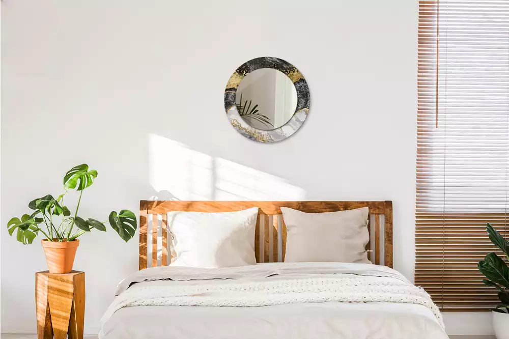 Kerek díszes tükör Márvány padlás