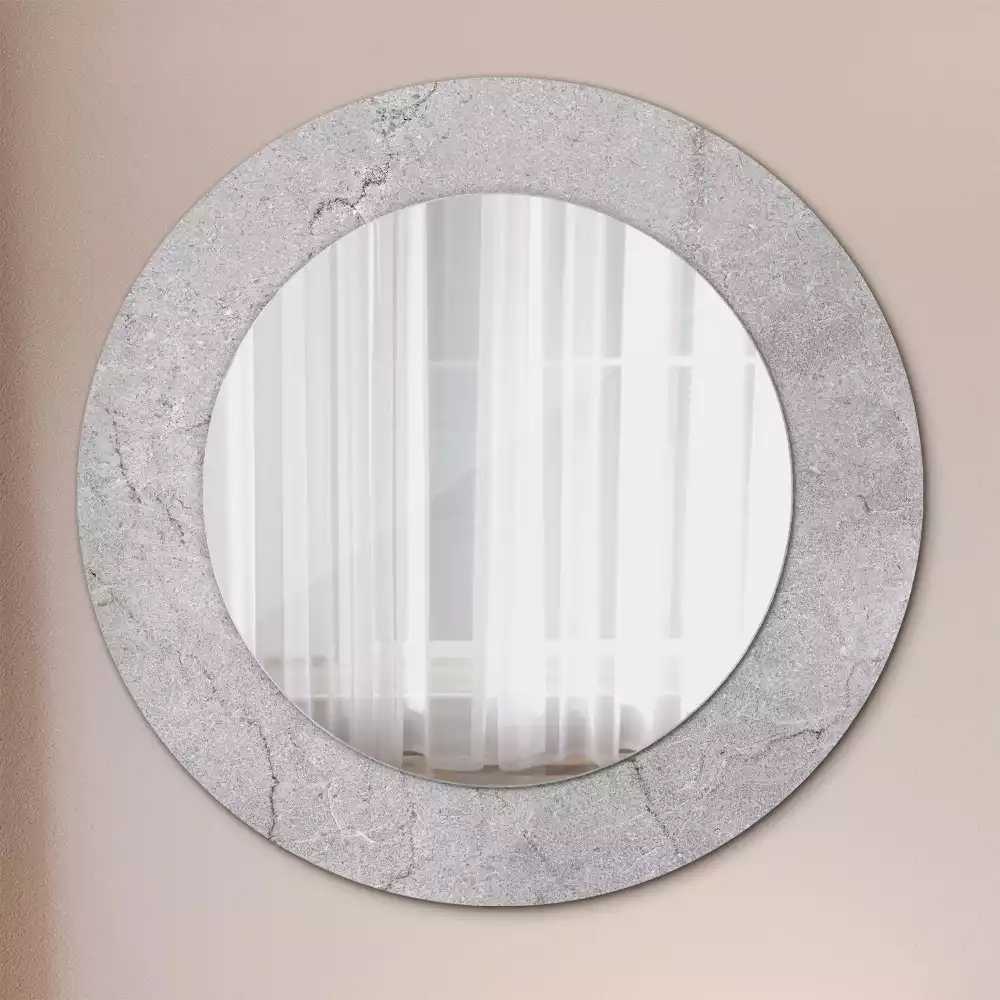 Kerek díszes tükör Szürke cement