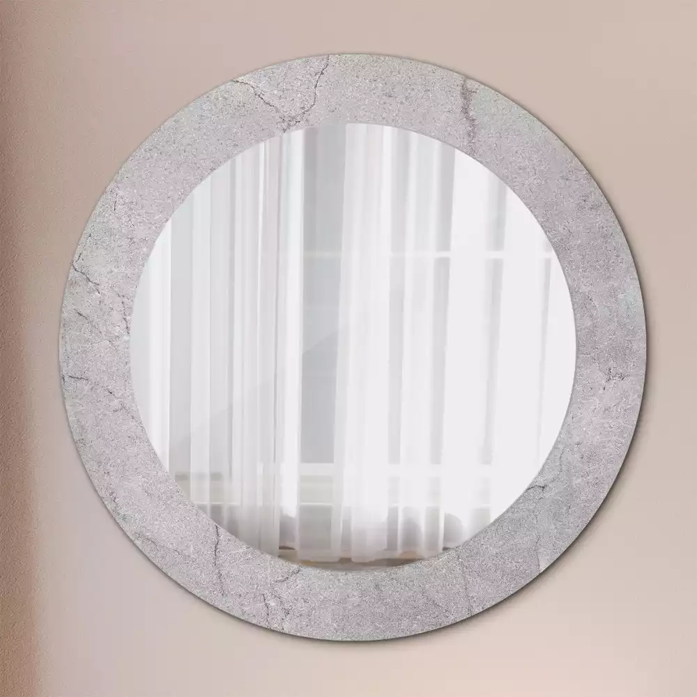 Kerek díszes tükör Szürke cement
