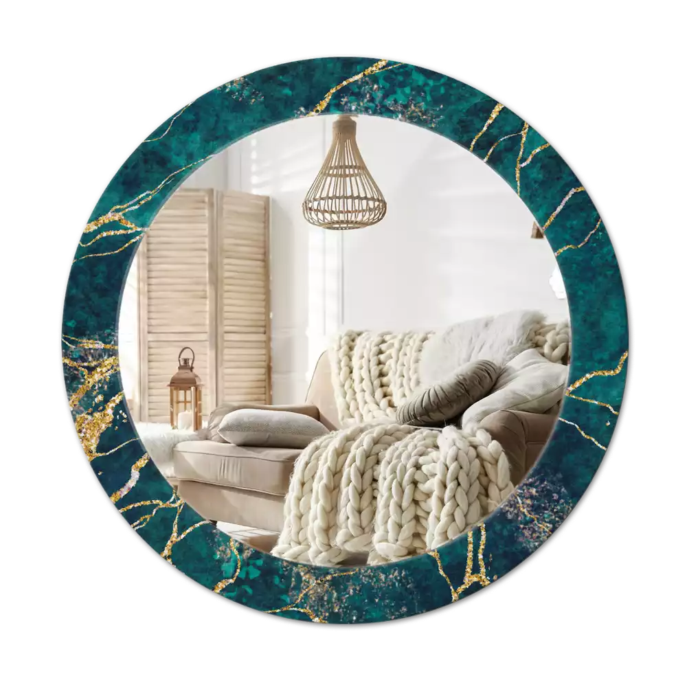 Kerek díszes tükör Szerpentin