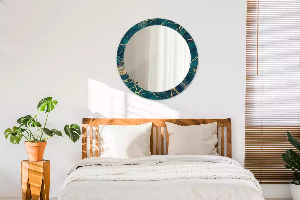 Kerek díszes tükör Szerpentin