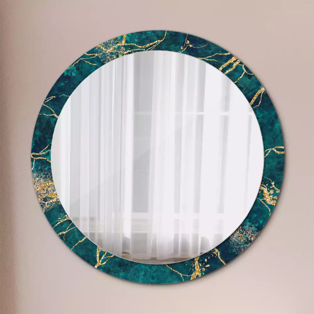 Kerek díszes tükör Szerpentin